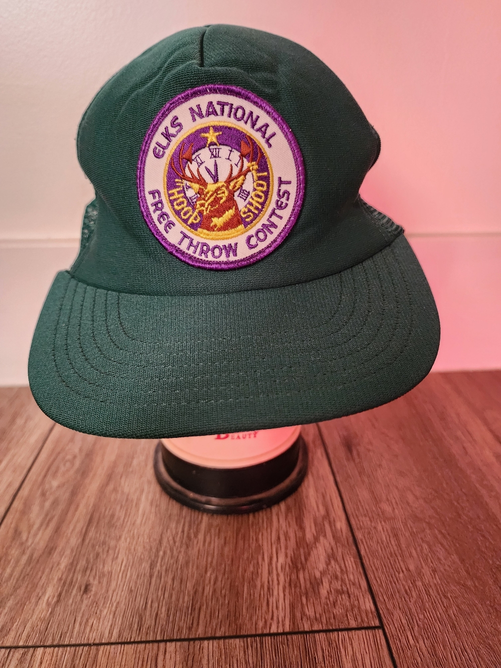 Vintage Trucker Hat with Elks National Free Throw Contest Patch
